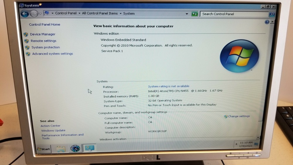 Cummins Allison MMPS 4200 Computer 9389 Win7