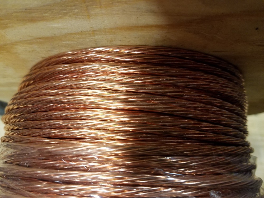 STRANDED GROUND WIRE  BARE COPPER 8 AWG 10' FEET