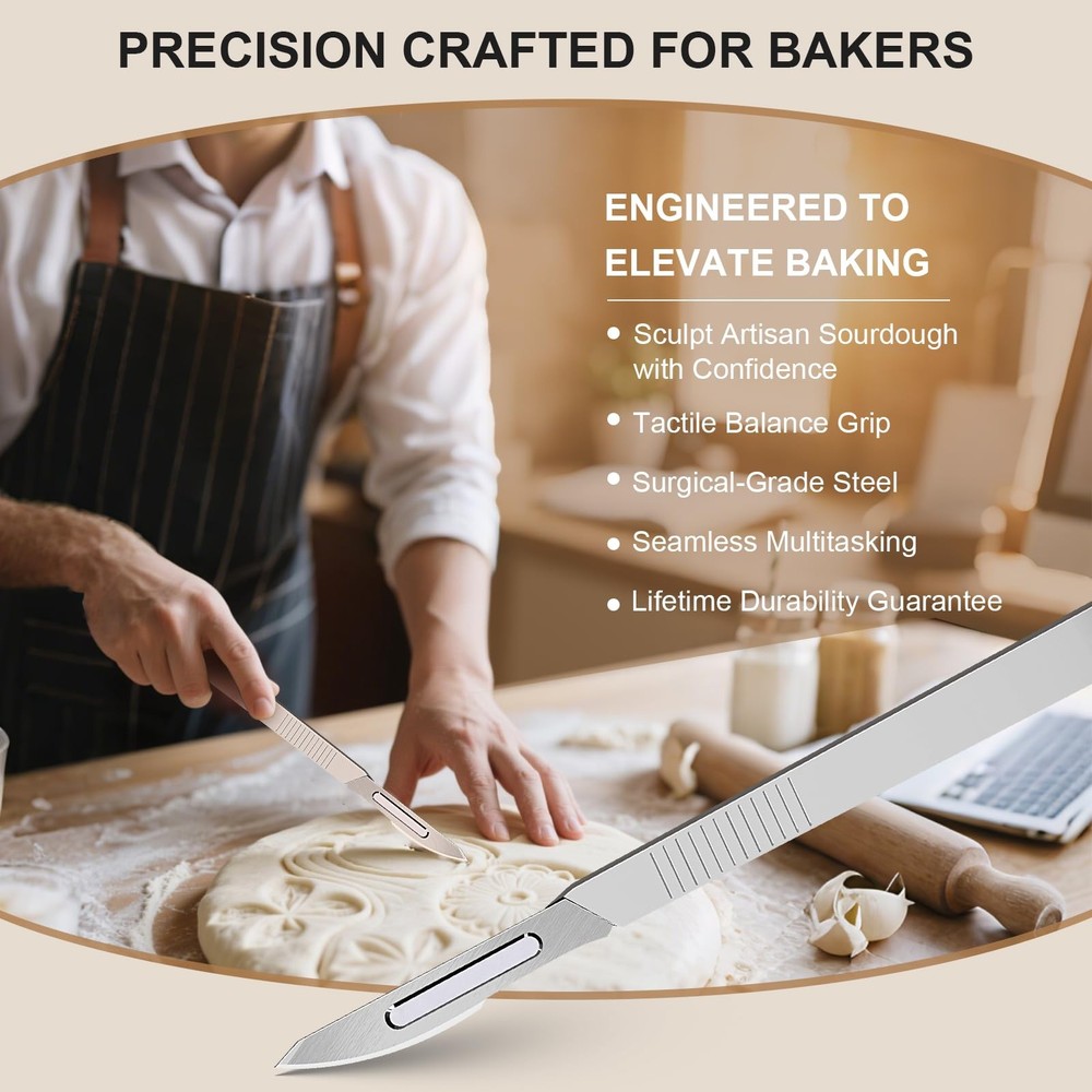 Bread Lame & Sourdough Scoring Tool - Professional Bread Scoring Tool with 10 U