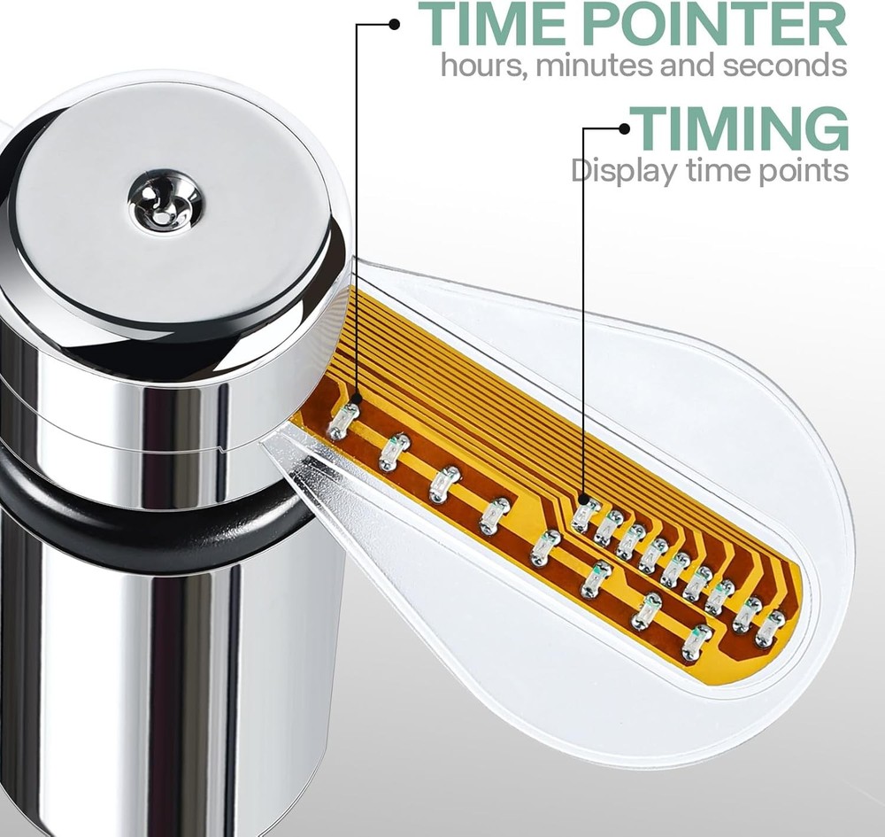 ONXE LED USB Clock Fan Display 1 Pack