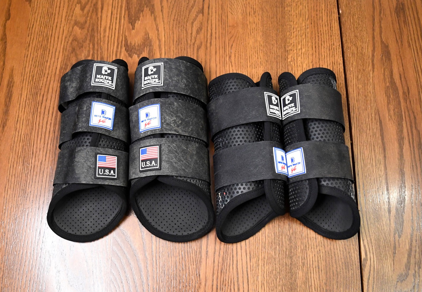 Majyk, XC boots  fronts hinds black, Medium cross country eventing Boyd Martin b