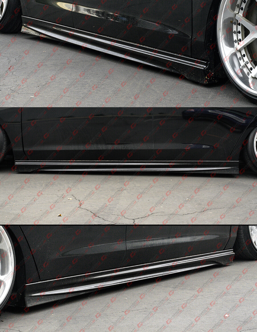 For 23-24 Honda Accord 11th Gen Akasaka Gloss Black Add On Side Skirt Extensions