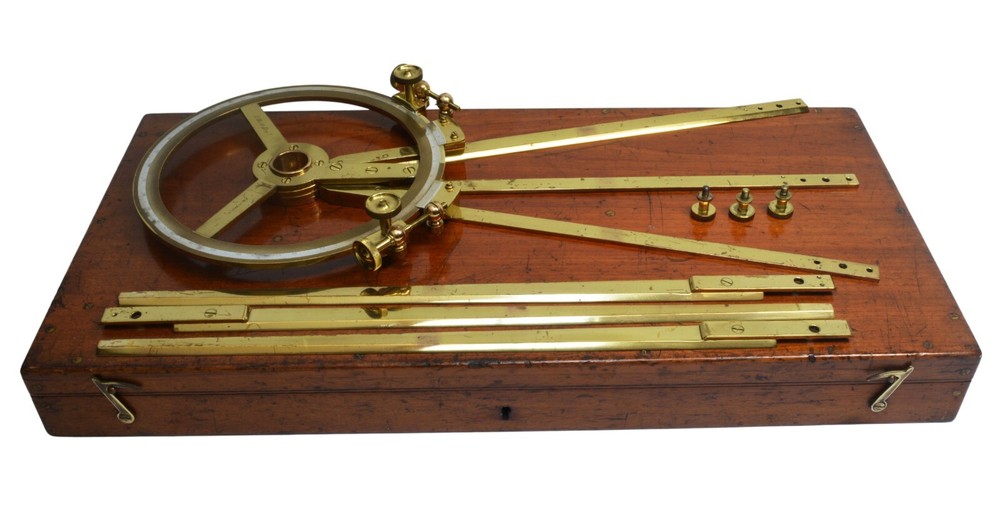 Antique Compass Station Pointer, Navigation Tool, London, Naval, Victorian 1890s