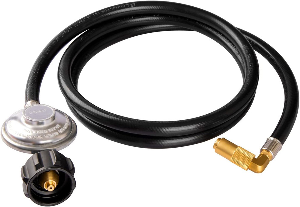 6Ft Propane Regulator Hose with Elbow Adapter for 17" & 22" Griddles