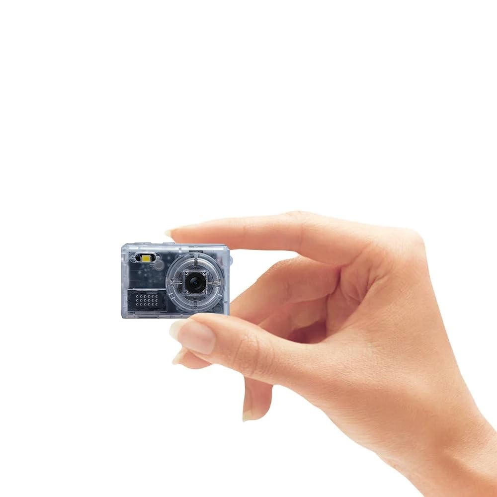 SAC CONNECT Mini Digital Camera 720p Compact Retro Lightweight Translucent White