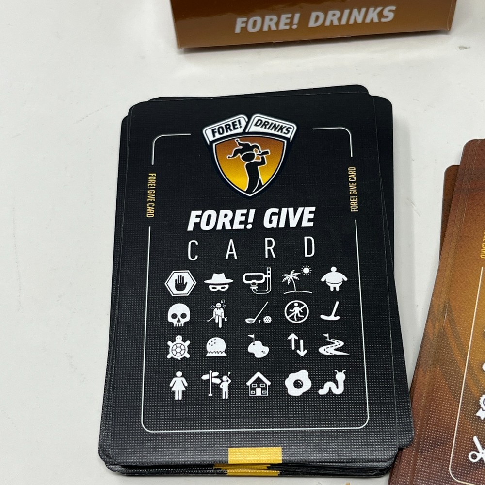 Fore! Drinks On-Course Golf Game Card Game - COMPLETE
