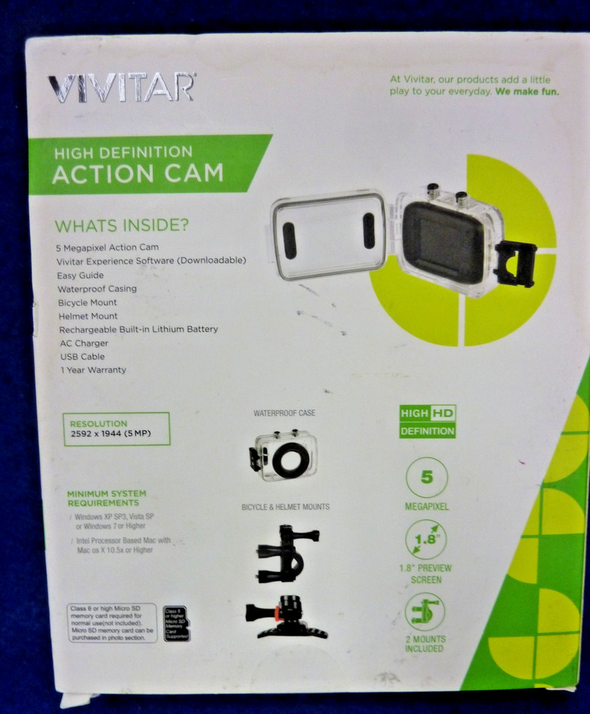 VIVITAR MAKE A SPLASH ACTION CAMERA DVR783HD