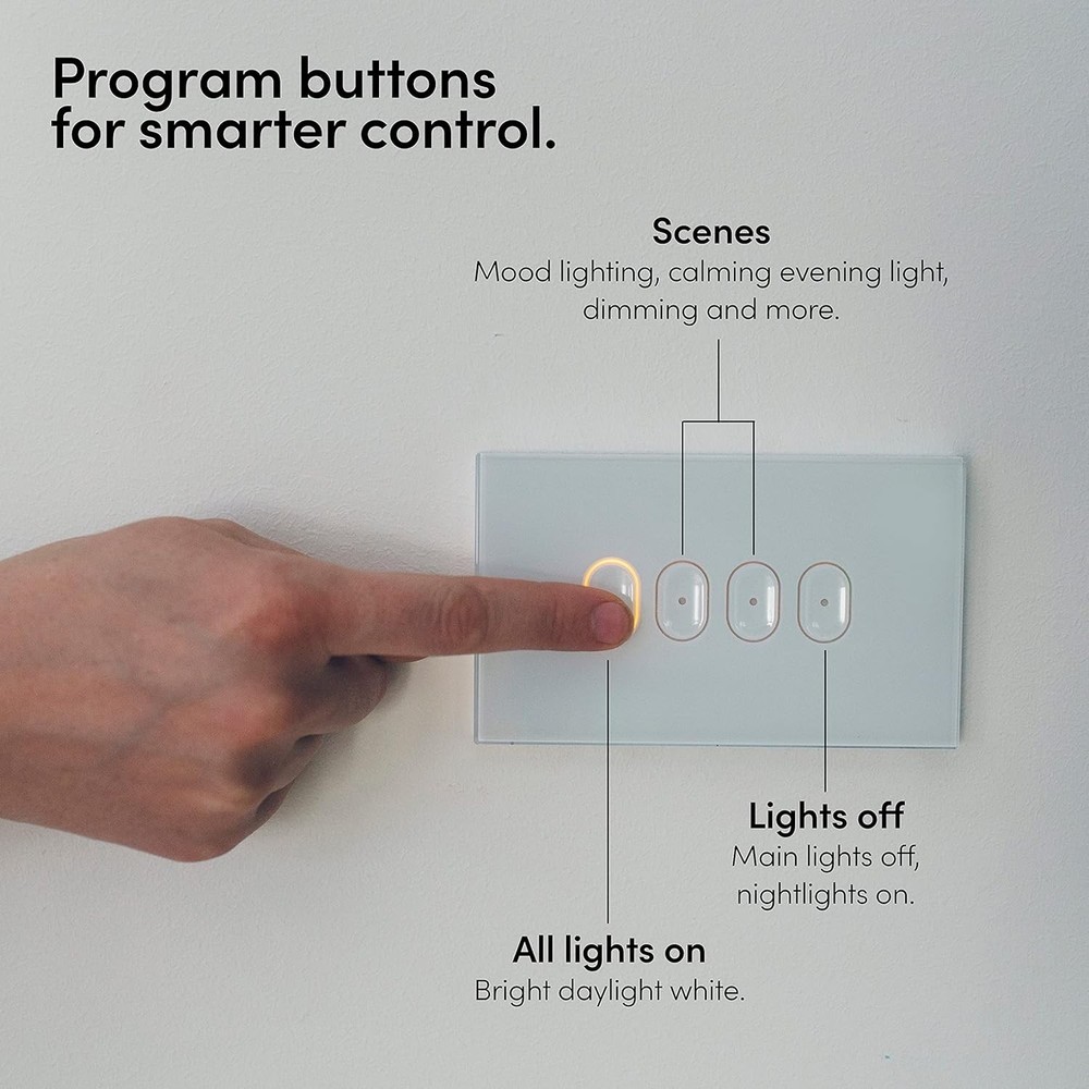 LIFX Smart Switch 4-Gang WiFi Remote Control Programable Backlit Lightswitch