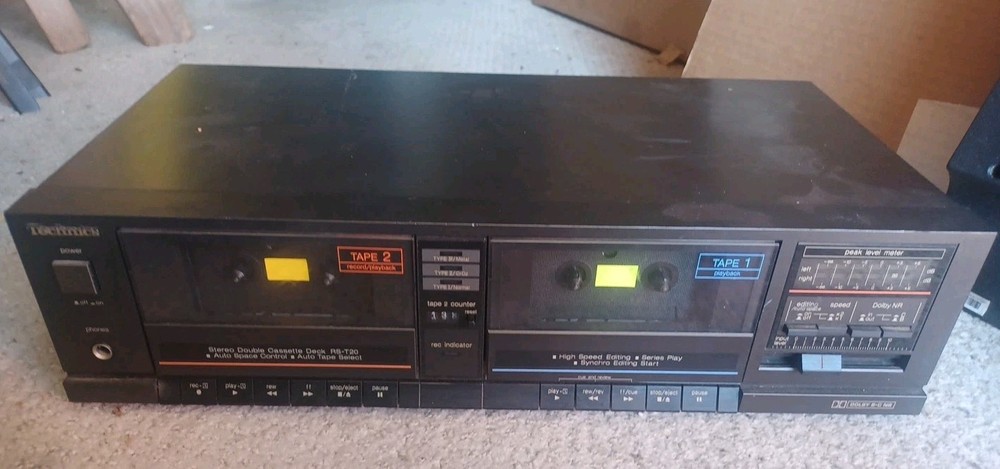 Technics RS-T20-KM Stereo Double Cassette Deck Auto Reverse Works