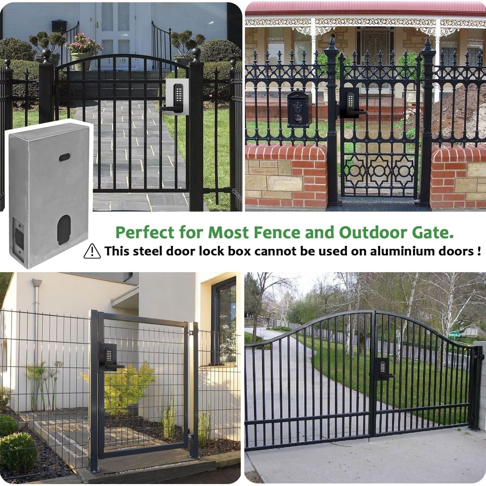 Steel Gate Lock Box (1 3/4" Thickness) - for All Mechanical Code Lock, Lock B...