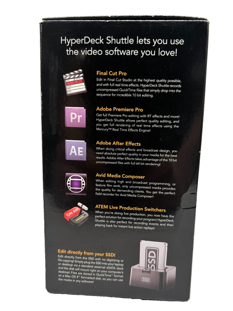 Blackmagic Design HyperDeck Shuttle SSD Field Recorder - PreOwned