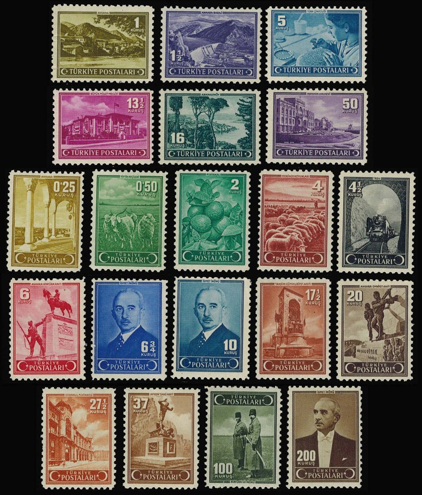 Turkey Scott 896-915 Mint never hinged.