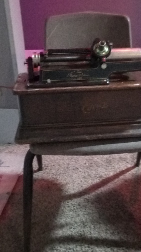 Edison Phonographs Antique Cylinder Phonograph Wood Base