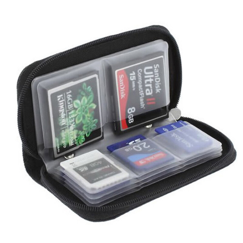 Memory Card Storage Bag Wallet 22 Slots for CF/SD/Micro SD/SDHC/MS/DS
