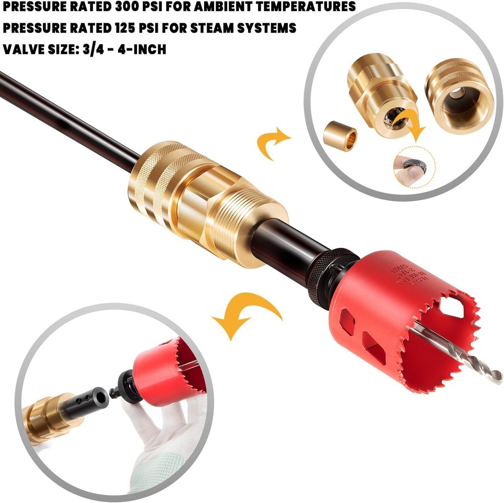TOOL DM3MECH MECHANICAL HOT TAPPING MACHINE COMPLETE WITH HOLE SAWS OR ARBOR