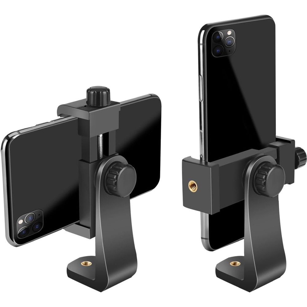 360° Phone Holder/Vertical and Horizontal Tripod Mount Adapter Rotatable Bracket