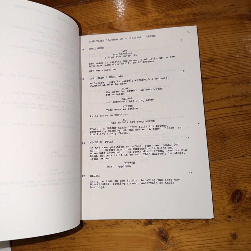 STAR TREK Script The Next Generation Final Draft “Conundrum”