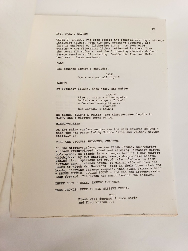 FLASH GORDON / Samuel A. Peeples 1979 TV Script, "Chapter Ten: Blue Magic"