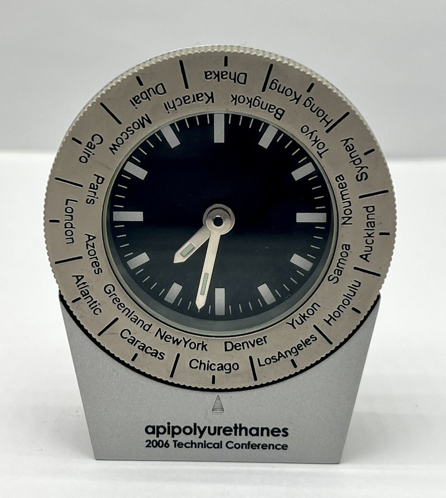 API polyurethanes 2006 Technical Conference Travel WorldTime Desk Clock untested