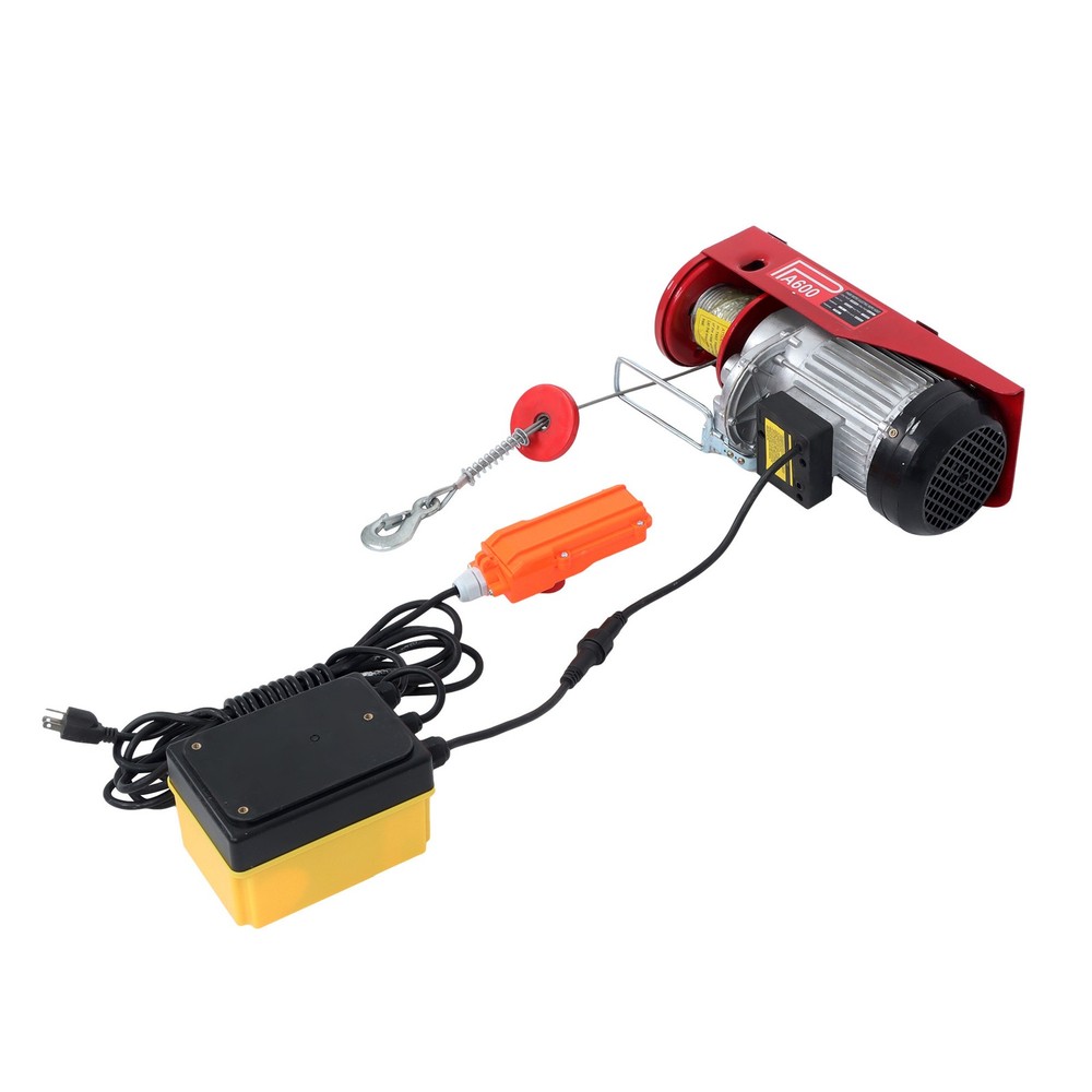 LABLT Mini Electric Hoist 1320lb 14ft Wired Remote 328ft Wireless Remote Control