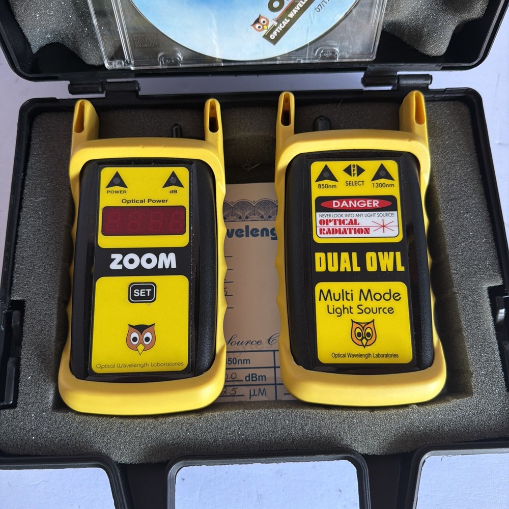 OWL Dual OWL 850 Optical Source + WaveTester Optical Power Meter in Case