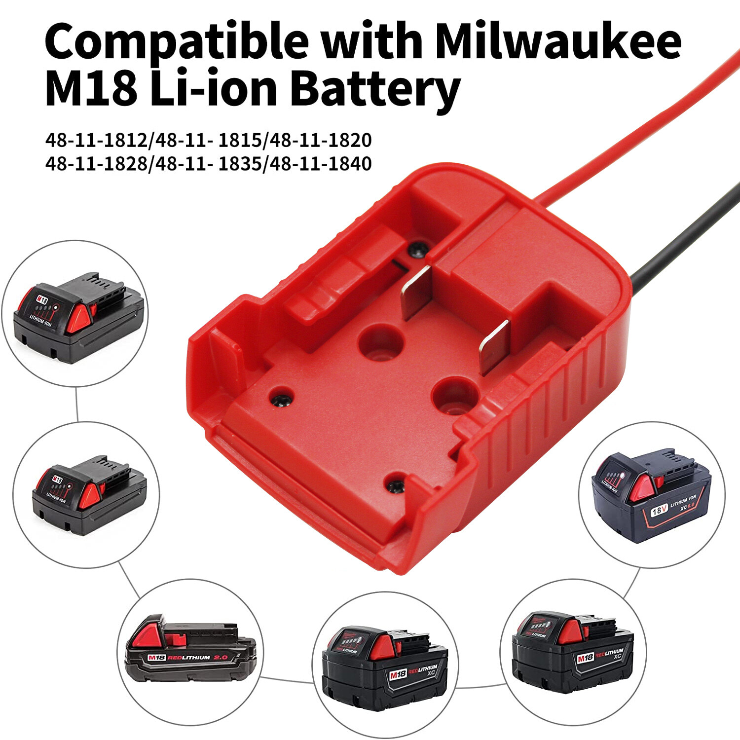 DIY Power Wheels Adapter Connect Compatible With Milwaukee M18 18V Battery Dock