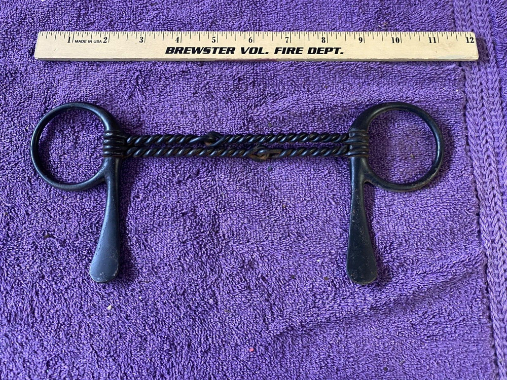 Vintage Horse Bit Never Rust Brass Double Loop Adjusting Snaffles