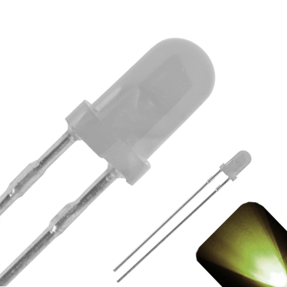 50 x 3mm Diffused Frosted Milky Lens LED Warm Soft White Ultra Bright Lights RC