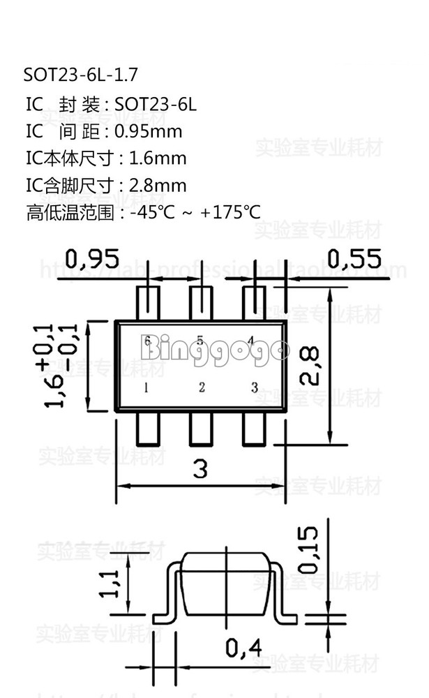 SOT23-6L SOT23 To DIP6 IC Programmer Adapter Chip Test Socket NEW