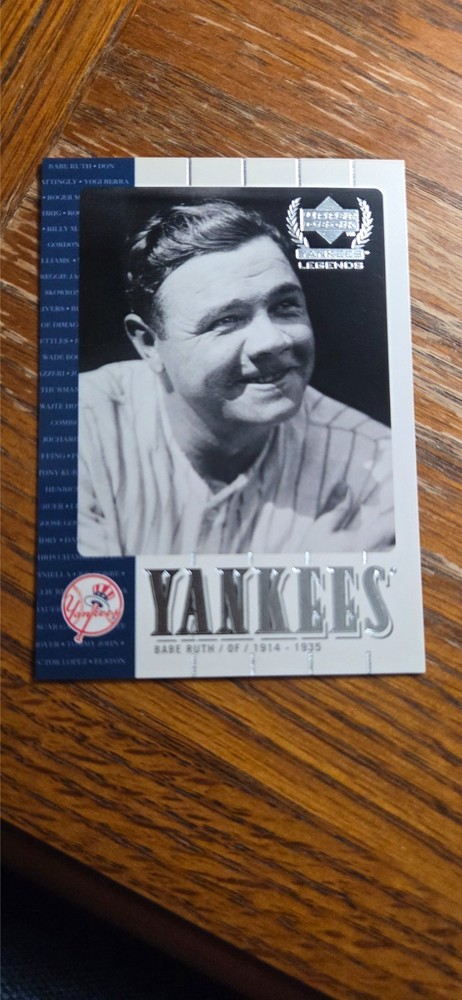 2000 Upper Deck Yankees Legends You Pick the Card