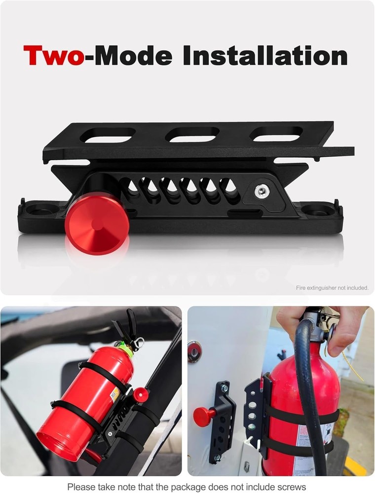 Adjustable Fire Extinguisher Mount, Easy Install on Roll Bar/ Cage Fire Extin...
