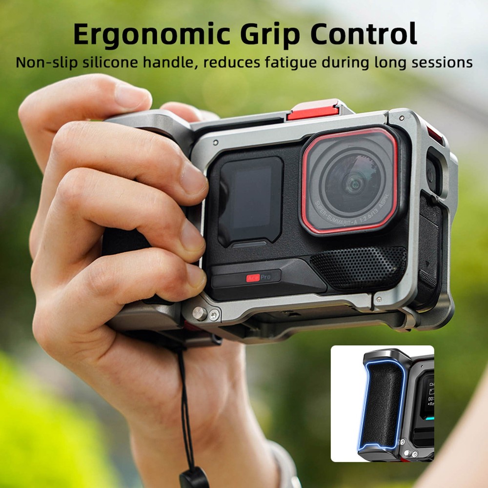 For Insta360 Ace Pro 2 Aluminum Handheld Case Grip Camera Replacement Part