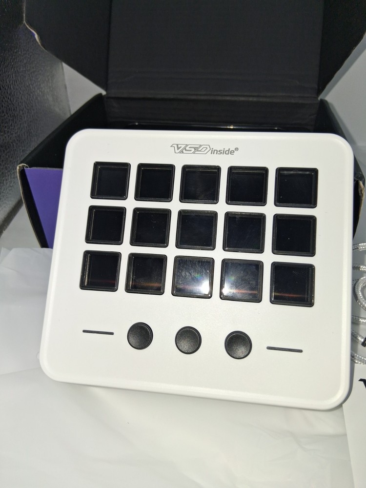 VSDINSIDE MacronKeypad Stream Dock Controller Deck Gaming Shortcut Open Box