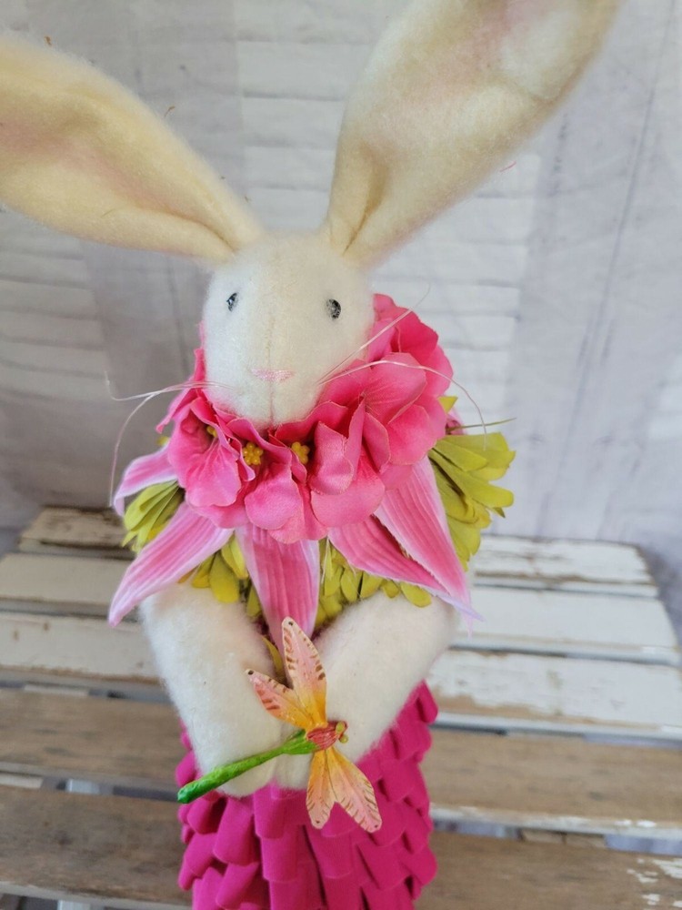 Bunny Easter dragonfly spring decor plush shabby chic