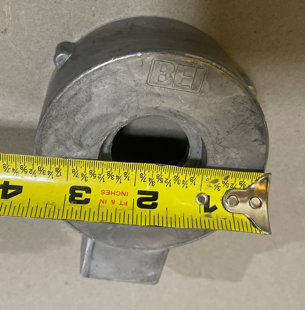 HOUSING BLOCK ONLY for BEI Sensors Optical Incremental Encoder Silver 01070-156