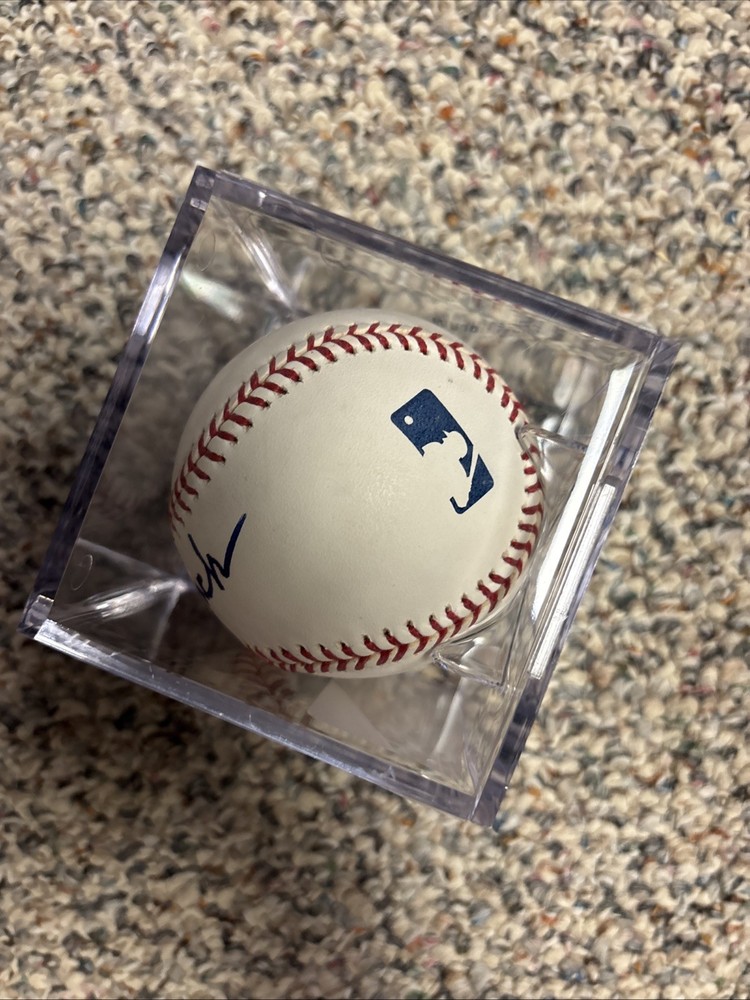 Mel Roach Autographed Baseball & Case, Phillies, OMB