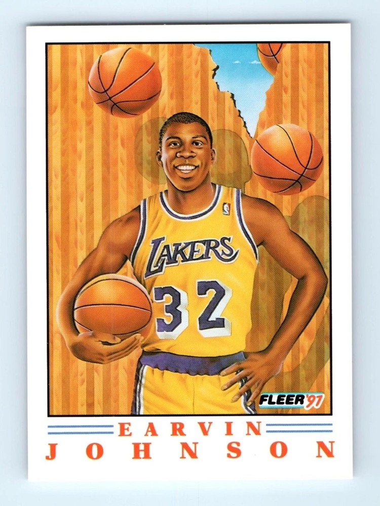 !!!     MAGIC JOHNSON  FLEER  INSERT  BASKETBALL  CARD  $$