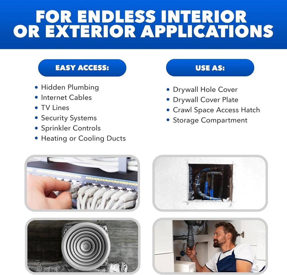 Customizable 4x6 Access Panel for Seamless Drywall Installation & Access