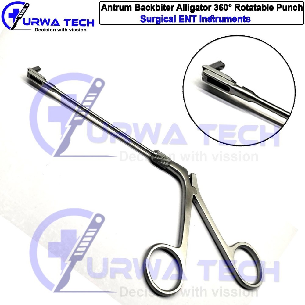 Antrum Backbiter Alligator 360° Rotatable Punch Surgical ENT Instruments