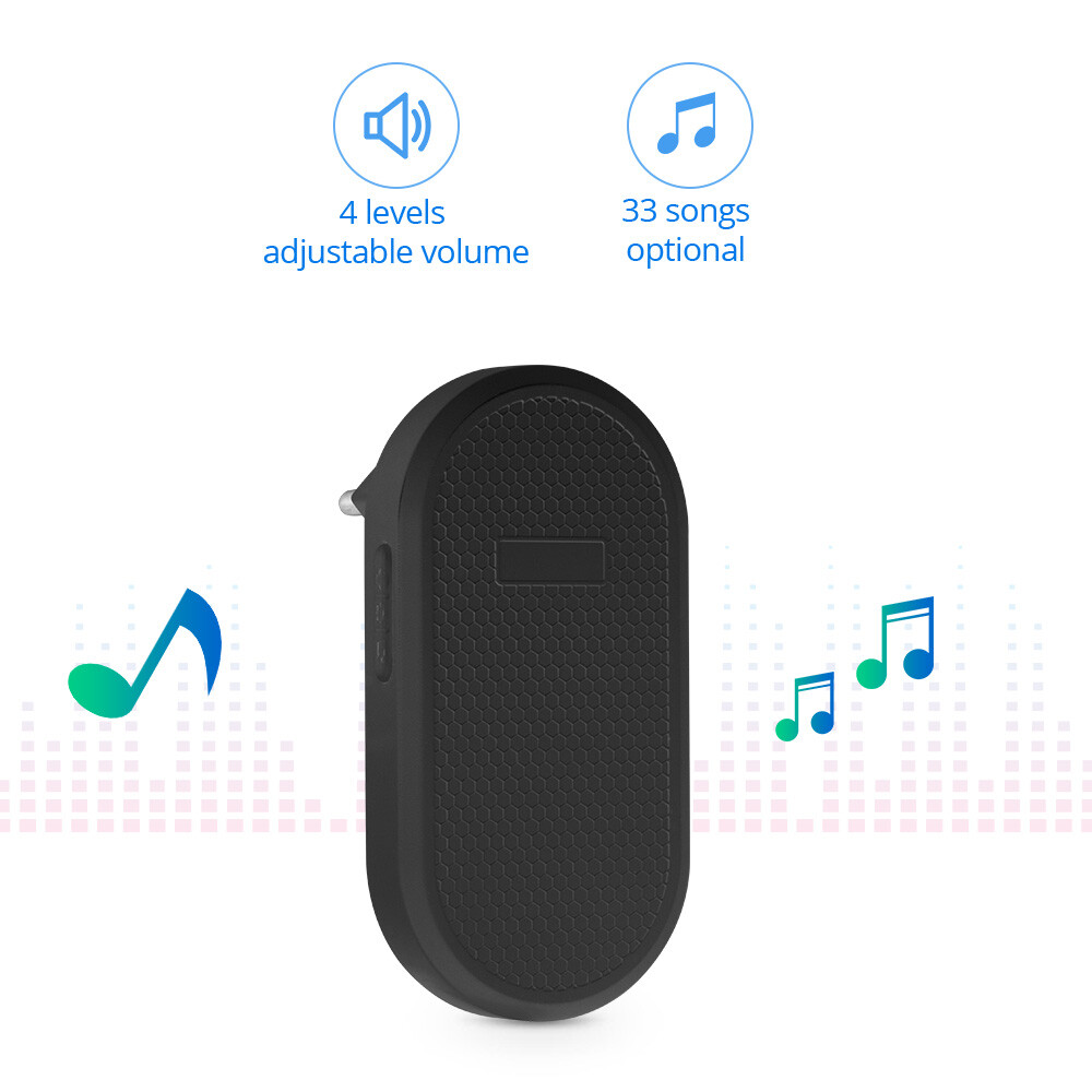 1000FT Wireless Doorbell Waterproof 2 Plugin Receiver Adjustable Volume 33 Chime