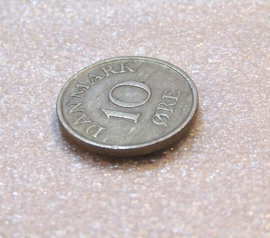 1949 Denmark 10 Ore Coin