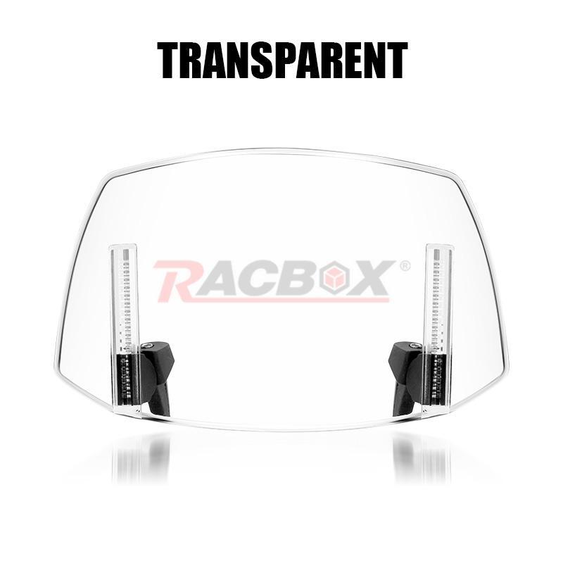 Universal Motorcycle Windshield Wind Screen Deflector Extension Spoiler Clip On
