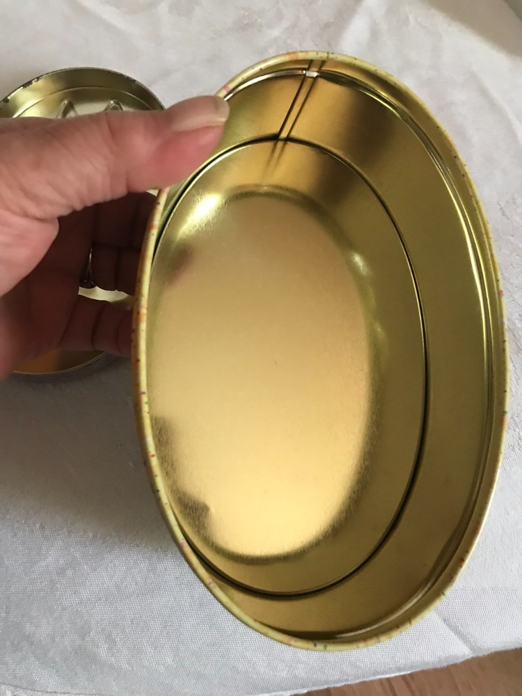 2 Vintage Easter Bunny tins