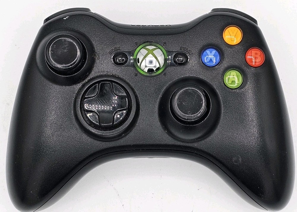 Microsoft Xbox 360 Black Wireless Controller OEM Genuine Fully Tested