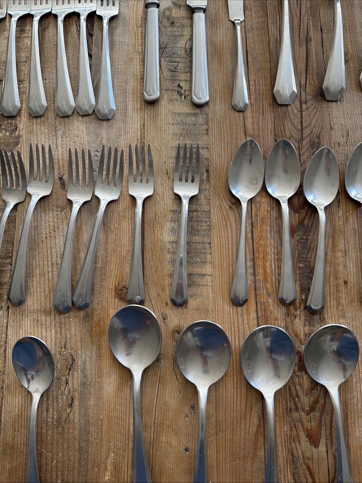 61 Pieces Royal Stainless STREAMLINE Allegheny Metal SS Flatware