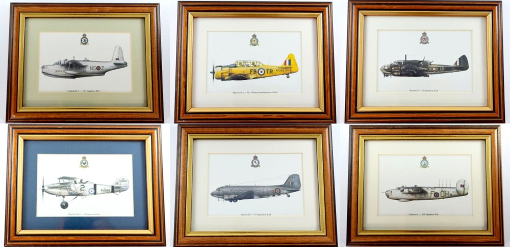 SQUADRON PRINT POSTCARD PROFILE FRAMED PICTURE - VARIOUS TO CHOOSE FROM