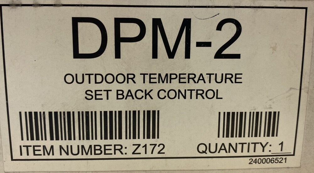 Argo Outdoor Tempature Set Back Control DPM-2