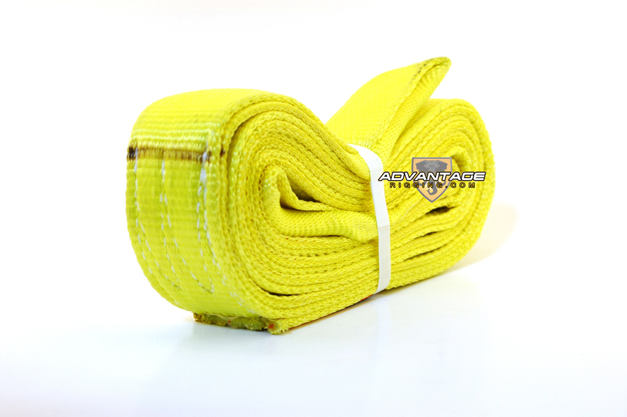 EE2-902 X8FT Nylon Lifting Sling Strap 2 Inch 2 Ply 8 Foot Feet Length USA MADE