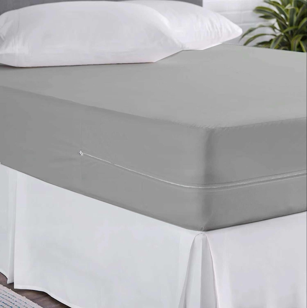 Zipper Fitted Sheet Full - 12 Inch Deep Pocket Microfiber Fitted Sheet - Full...