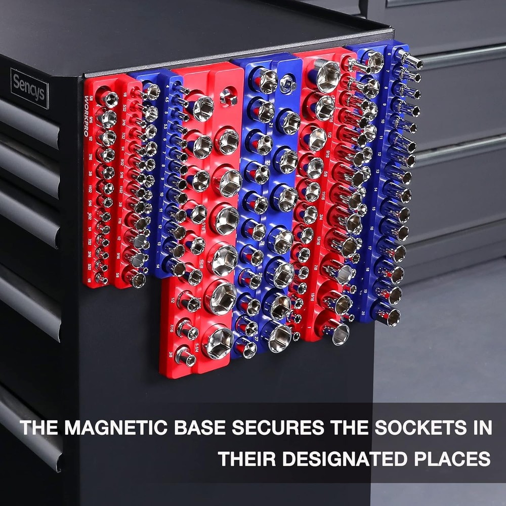 Professional 6-Piece Magnetic Socket Tray Set: Organized, Durable & Easy Access